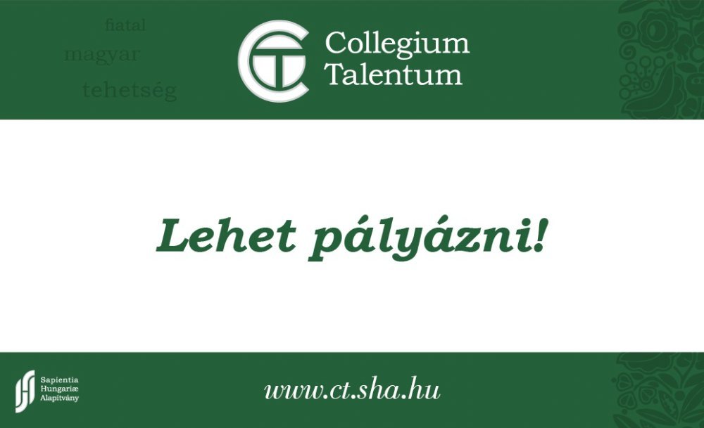 Megjelent a Collegium Talentum 2026–2027-es pályázati felhívása