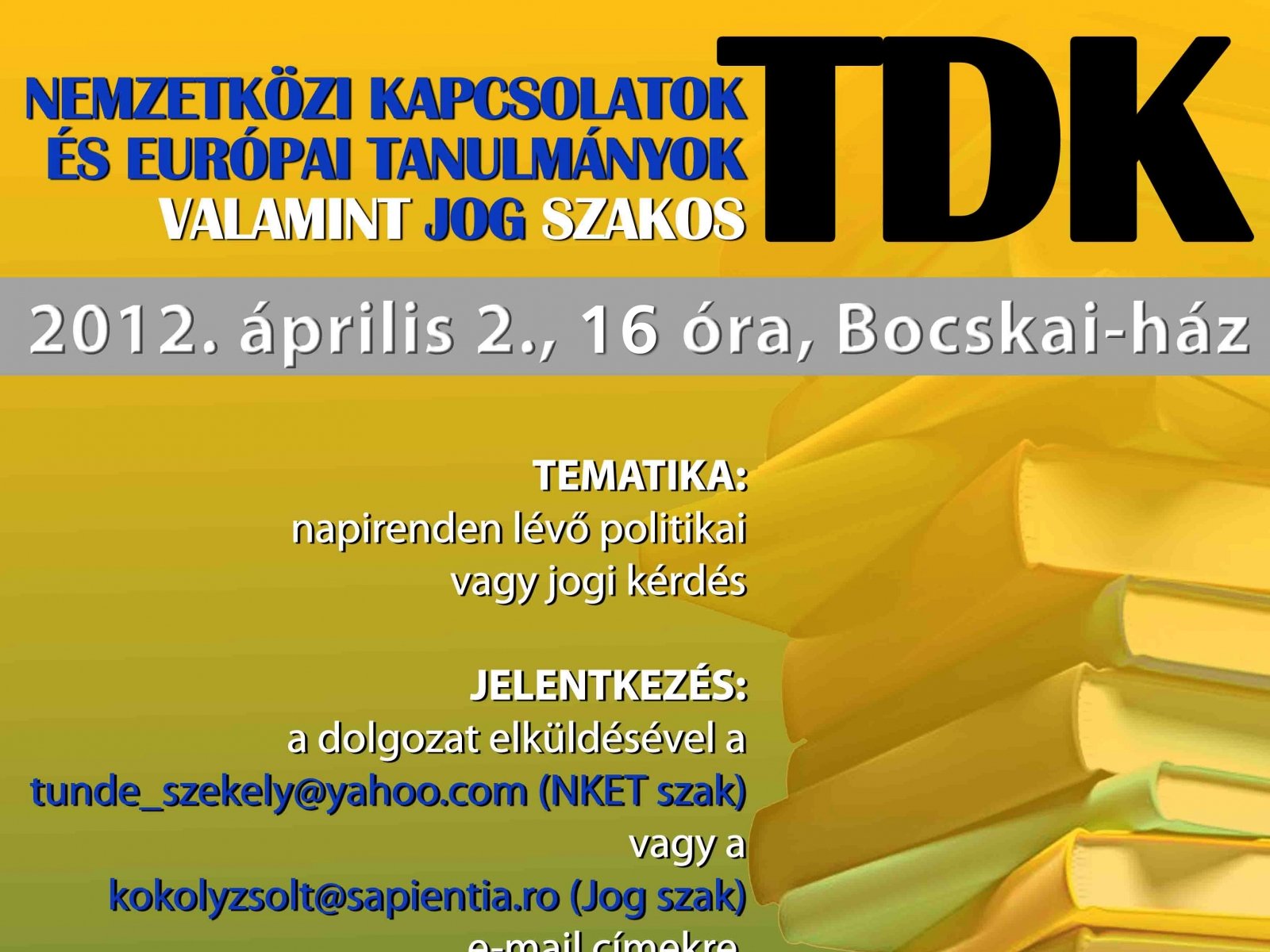 Felhívás kari TDK-ra