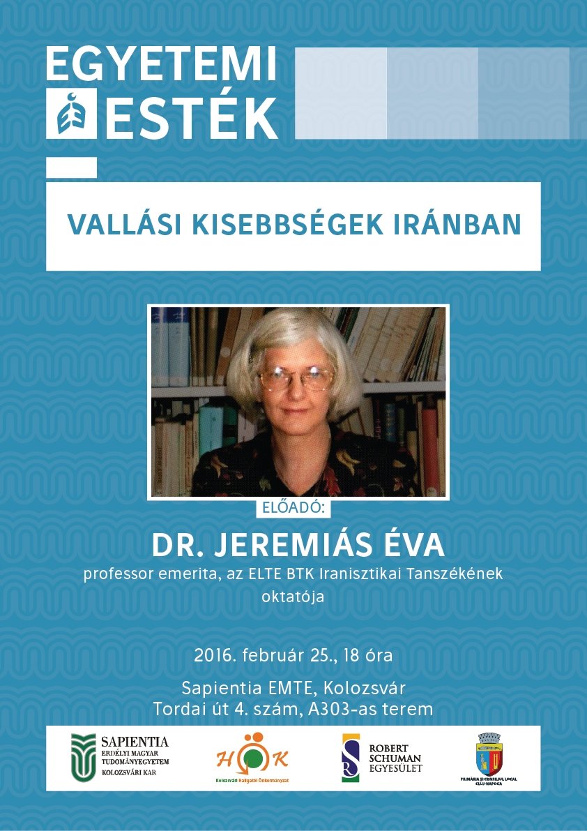 Dr. Jeremiás Éva tart előadást a Sapientián!