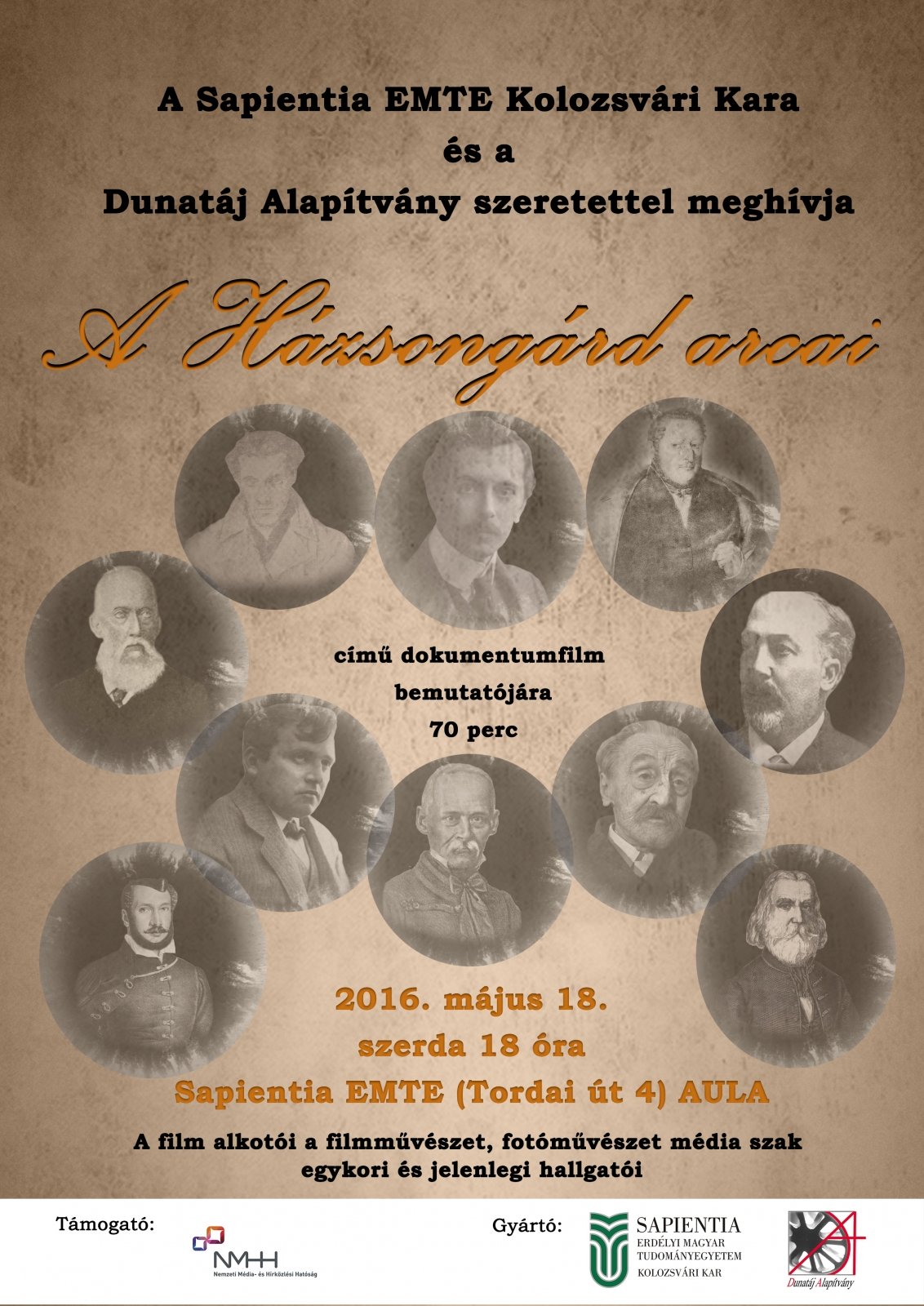 Hallgatóink rövid dokumentumfilmekből álló sorozata, A Házsongárd arcai